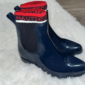 Navy blue Nautica rain boots